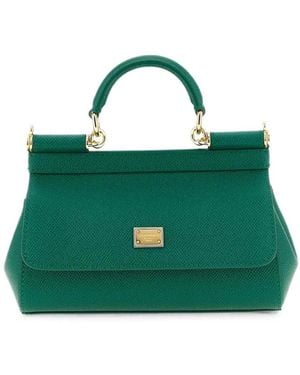 Dolce & Gabbana Sicily Small Leather Handbag - Metallic
