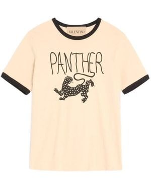 Valentino Garavani 'Panther' T-Shirt - Natural