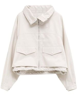 Loewe Cotton And Silk Blouson Jacket - White
