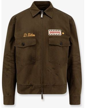 DSquared² Bros Cotton Padded Jacket - Brown