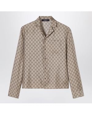 Gucci Bowling Shirt - Brown