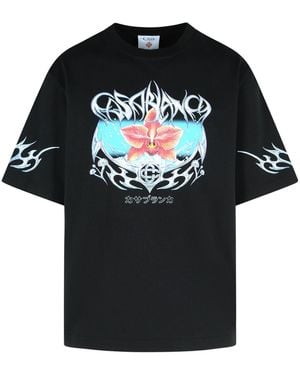 CASABLANCA Cotton T-Shirt - Black