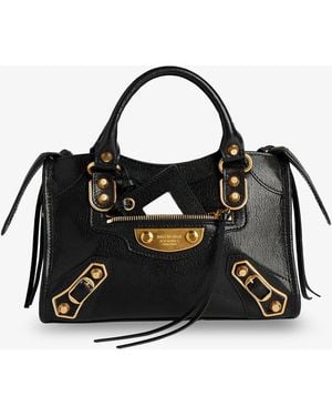 Balenciaga Le City Uptown Mini Leather Handbag - Black