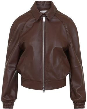 Celine Lamb Leather Jacket - Brown