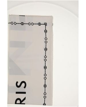 Celine Silk Square Scarf 90X90 - White