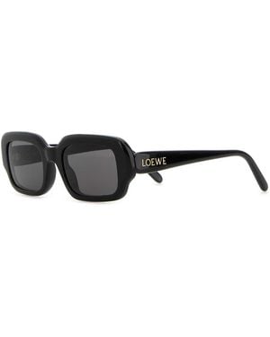 Loewe Rectangular Slim Sunglasses - Black