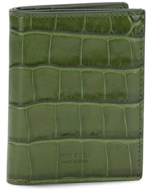Tom Ford Crocodile-Effect Wallet - Green