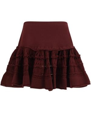 Alaïa Alaïa Wool Crinoline Ruffle Mini Skirt - Red