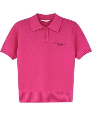 Givenchy Embroidered Polo Shirt - Pink