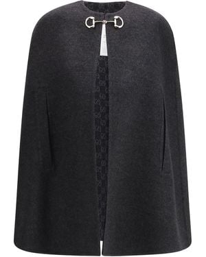 Gucci Wool-Blend Cape - Black