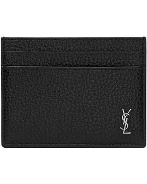 Saint Laurent Portacarte Tiny Cassandre - Black