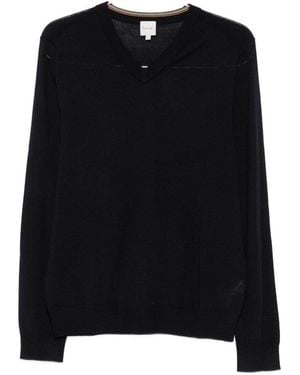 Paul Smith Wool V-Necked Sweater - Black