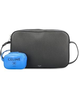 Celine Leather Crossbody Bag - Gray