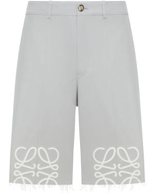 Loewe Cotton Anagram Shorts - Gray