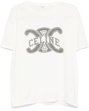 Celine Cotton T-Shirt M/C - White