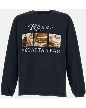 Rhude Regatta' Long-Sleeve T-Shirt - Blue