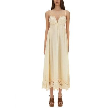Zimmermann Embroidered Dress "Coco" - Natural