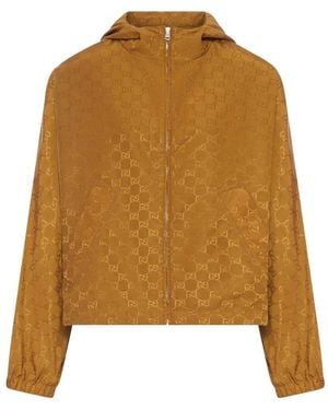 Gucci Gg Nylon Blouson Jacket - Natural