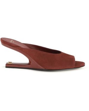 Balmain Mules Suede - Brown