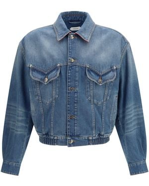 Versace Medusa Cotton Denim Jacket - Blue