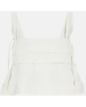 Sacai Denim Top - White