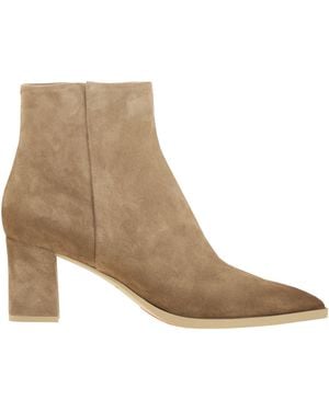 Santoni Mid-Heel Suede Ankle Boots - Brown