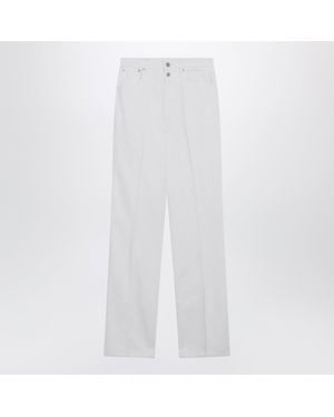 Lemaire High-Waisted Straight-Leg Jeans With Belt - White