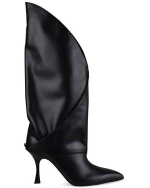 Balmain Twist Heeled Boots - Black