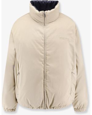 Miu Miu Reversible Nylon Down Jacket - Natural