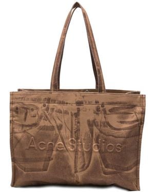 Acne Studios Logo Tote Bag - Brown