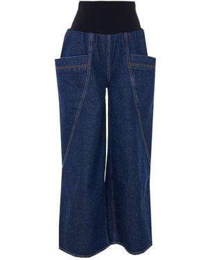 Alaïa Denim Sweatpants - Blue