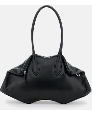 McQueen Manta Shoulder Bag - Black