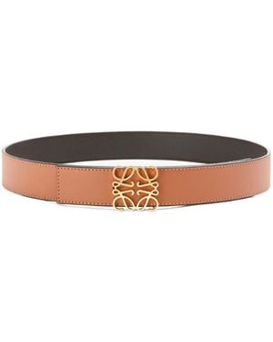 Loewe Anagram Leather Belt - White