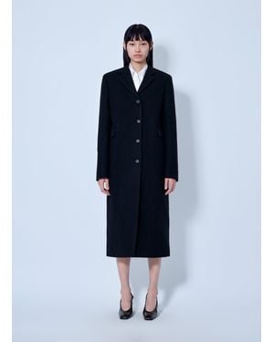 Prada Single-Breasted Wool Coat - Blue
