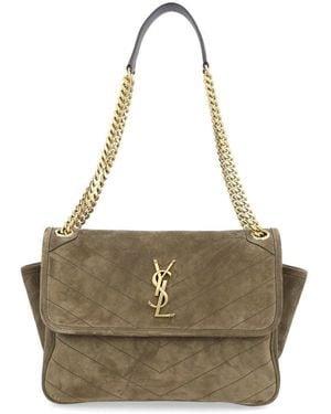 Saint Laurent 'Niki Tripouch' Shoulder Bag - Metallic