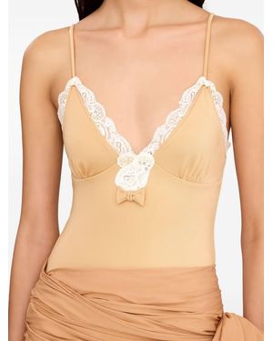 Chloé Chloé Lace Detail Top - Natural