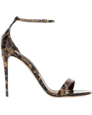 Dolce & Gabbana Dolce & Gabbana Printed Leather Sandals - Multicolor