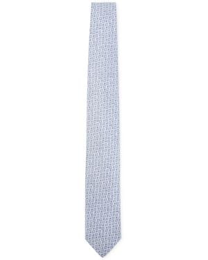 Lanvin Mini Losange 7X150 Silk Tie - White