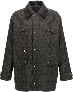 Fendi Ff Jacquard Jacket - Black