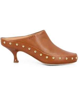 Chloé Chloé Junie Leather Mules - Brown