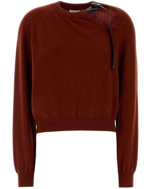 Ferragamo Salvatore Brick Wool Blend Sweater - Brown