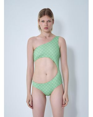 Gucci Gg Stretch Jersey Swimsuit - Green