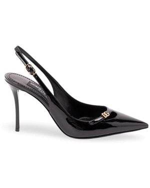 Dolce & Gabbana Patent Leather Slingback - White