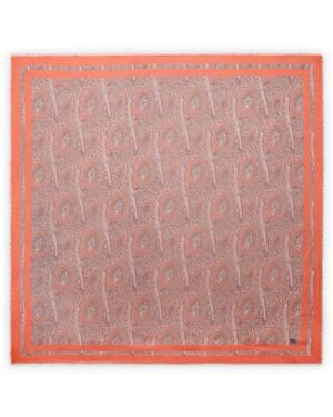 Etro Modal Shawl With Floral Paisley Pattern - Pink