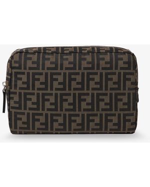 Fendi Superlight Ff Zucca Fabric Beauty Case - Gray