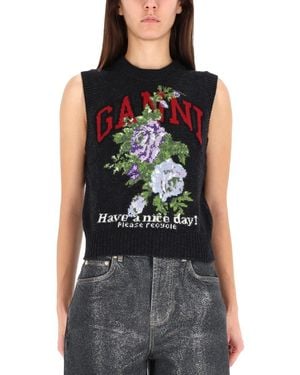 Ganni "Rose" Vest - Black