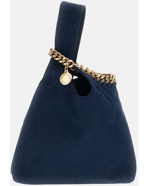Stella McCartney Falabella Wristlet Bag Alter Suede - Blue