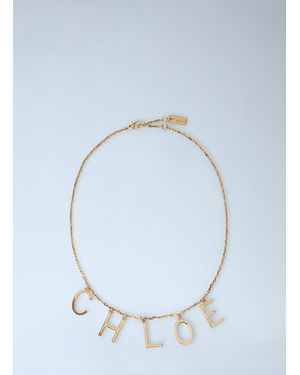 Chloé Chloã Logo Motif Necklace - Blue