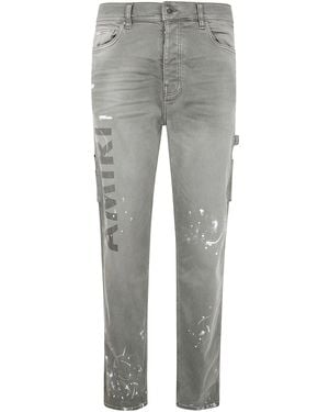 Amiri Stencil" Slim Jeans - Gray