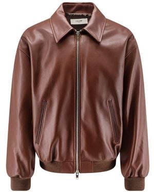 Celine Leather Jacket - Brown
